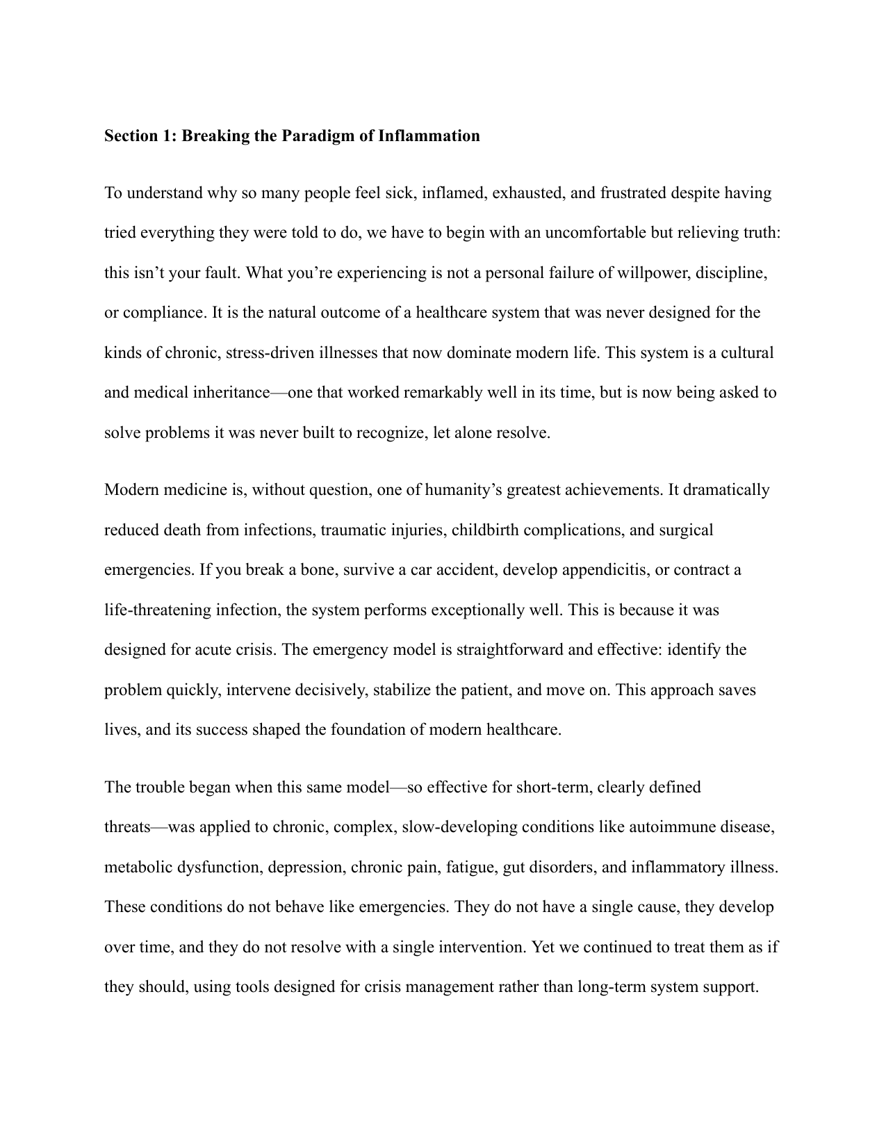 Page 1 of Breaking the Paradigm of Inflammation